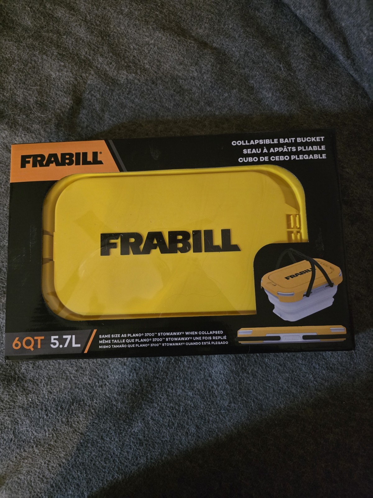 Frabill Collapsible Bait Bucket w/o Aerator FRBBC6 UPC 082271000118