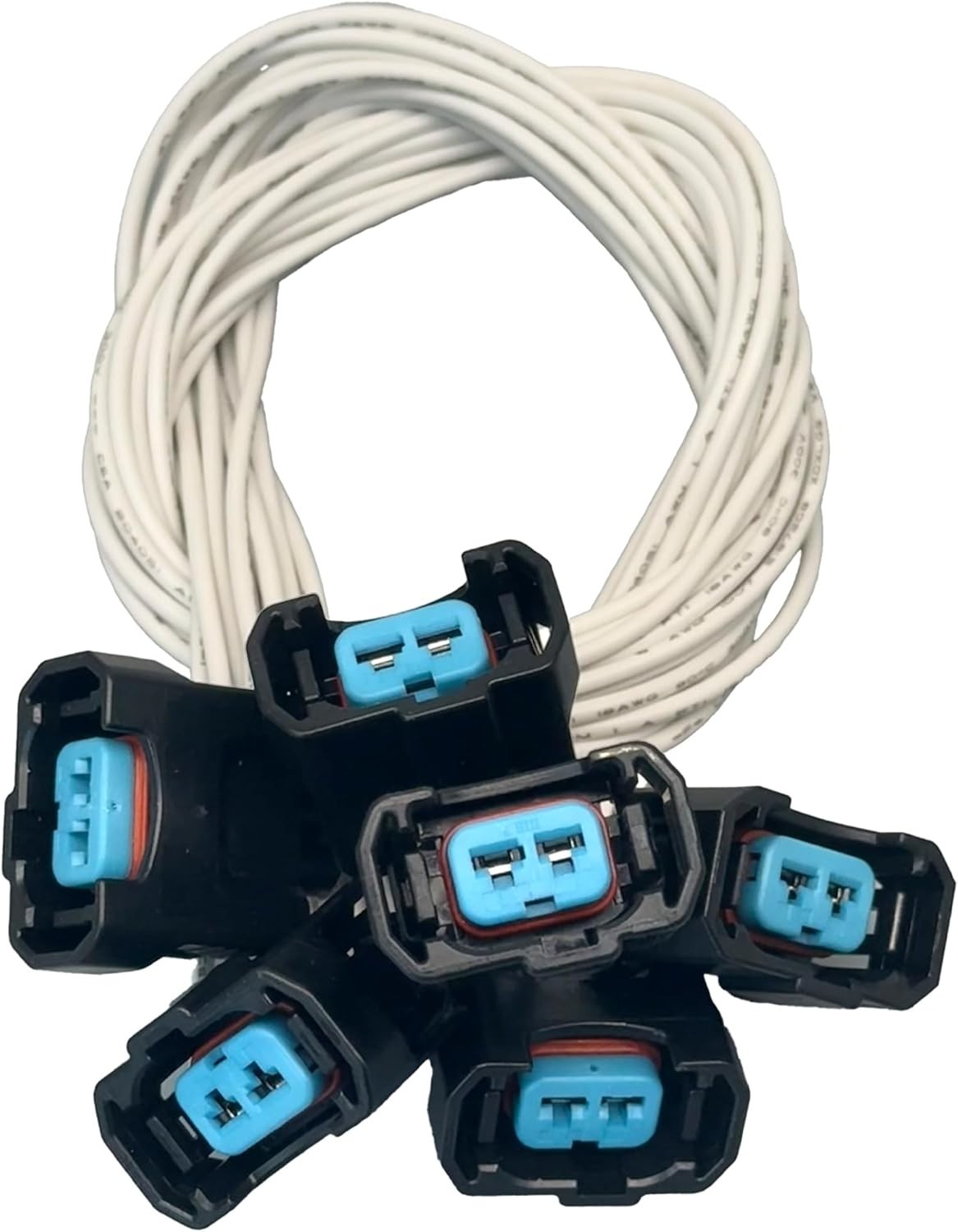 6 X Fuel Injector Connector  Harness Plug 2 Pin for Honda Acura Saturn S2291