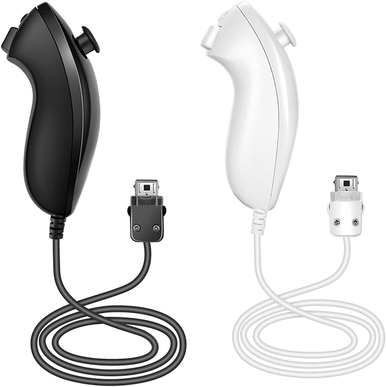 1/2Pack Wii Nunchuck Black White For Nintendo nunchucks for Nintendo Wii / Wii U