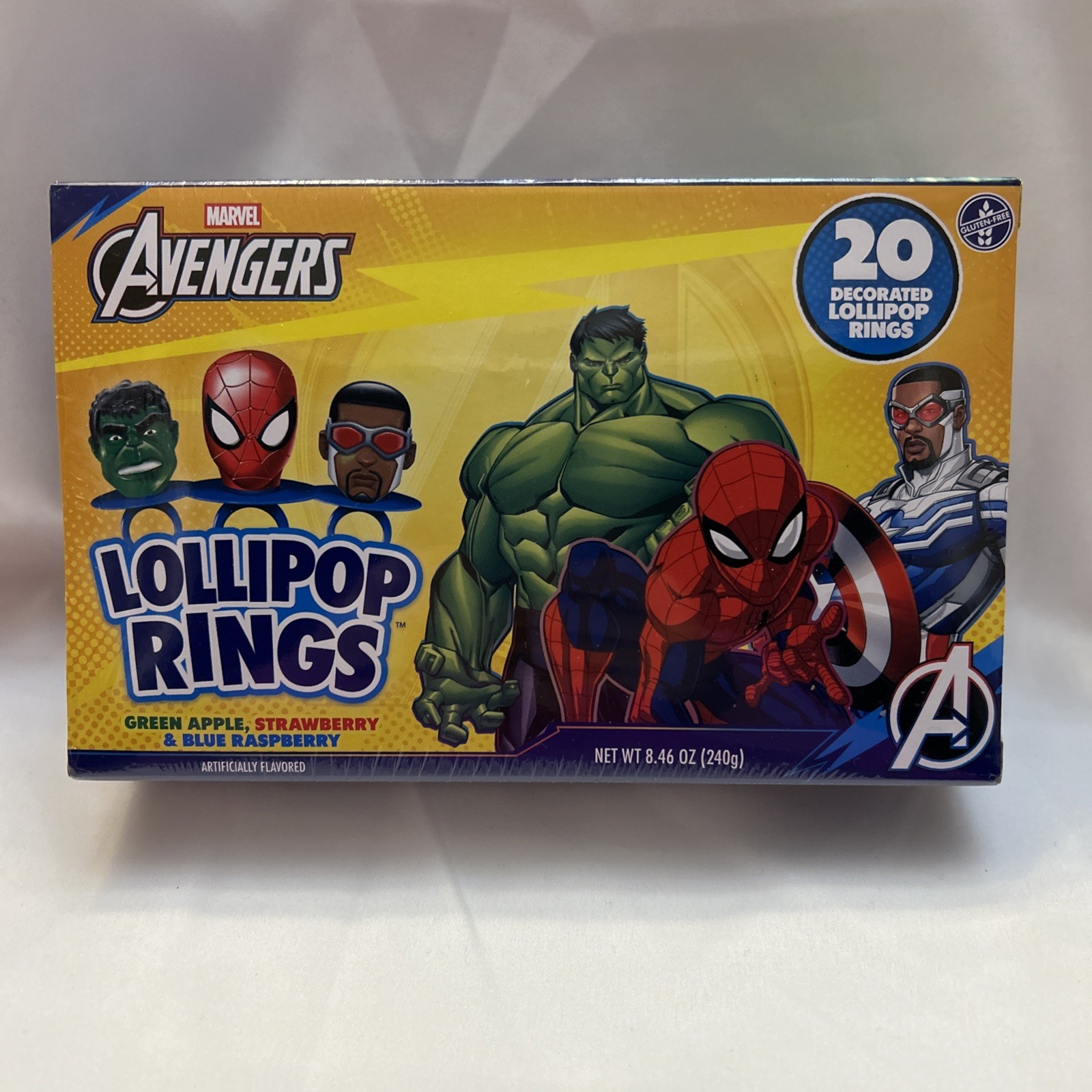 Marvel Superhero Themed Lollipop Rings Kids Birthday Party Favor Candy 20 Count