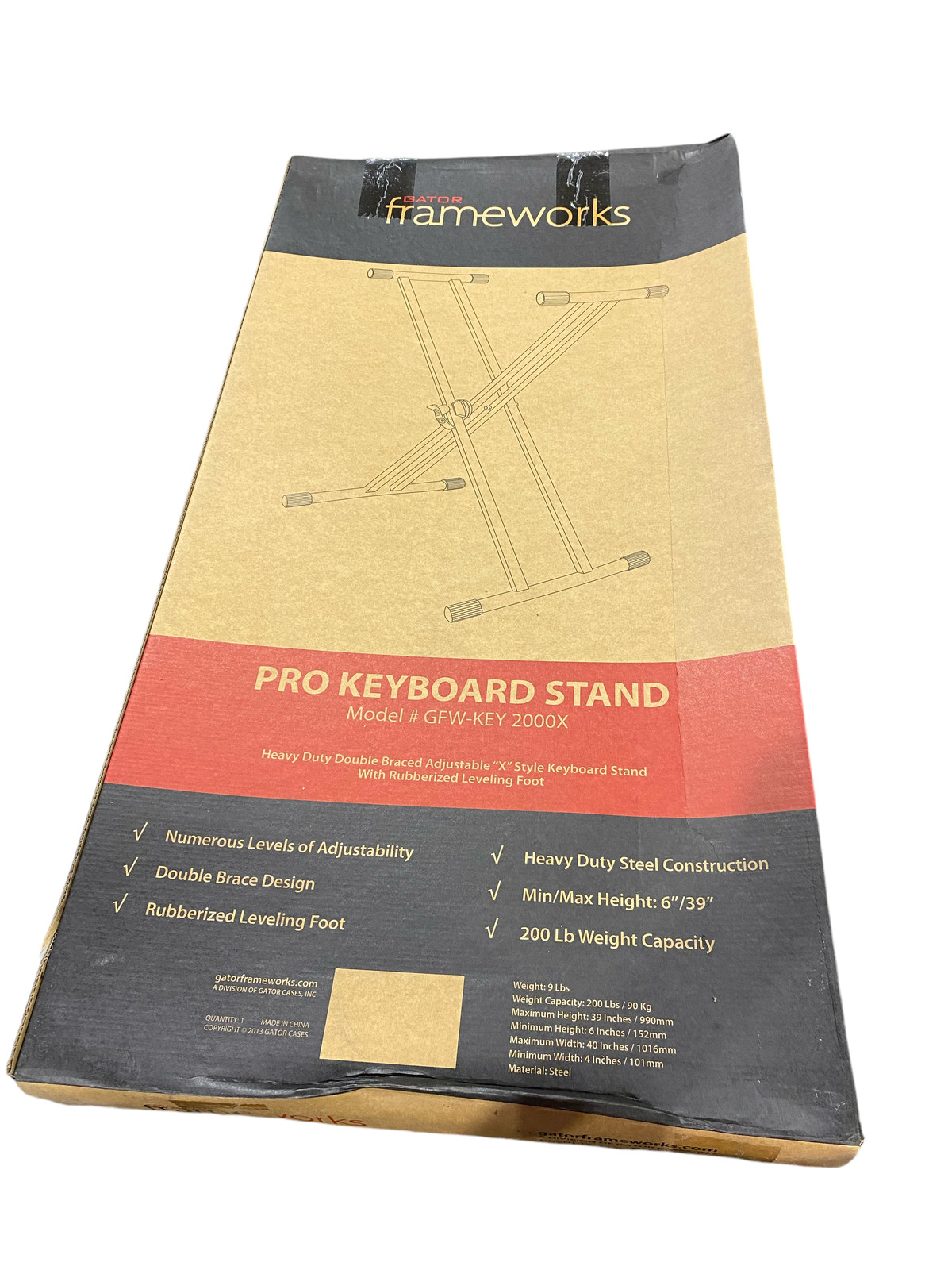 Gator, Frameworks, GFW-KEY-2000X, Deluxe, X-Style, Keyboard, Stand