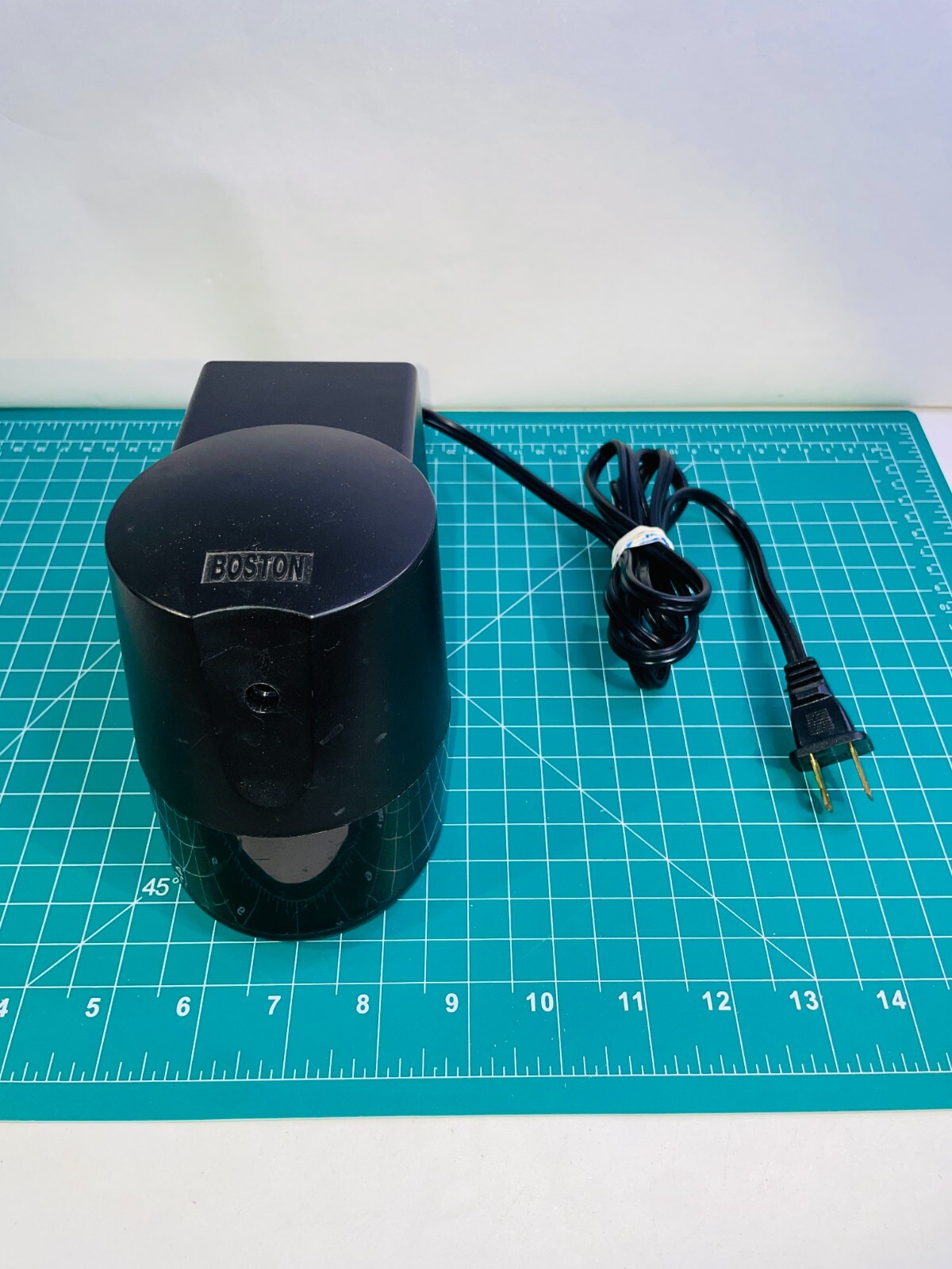 Vintage Black Boston Electric Pencil Sharpener Model 21 Made In USA Tested Works
