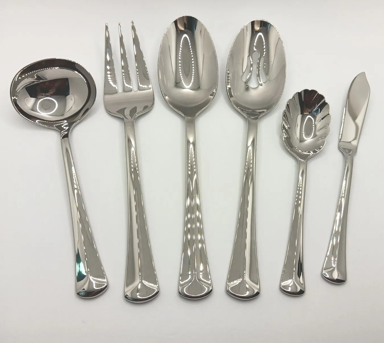 Reed & Barton Baquette 6 Piece Host Server Set 18/10 Stainless Vietnam Flatware