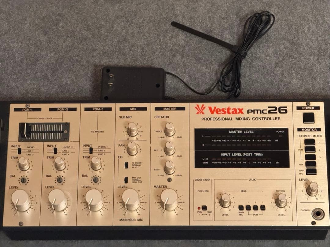 Vestax PMC-26 Rotary DJ Mixer 3+1 Channel Vintage From Japan Used Rare