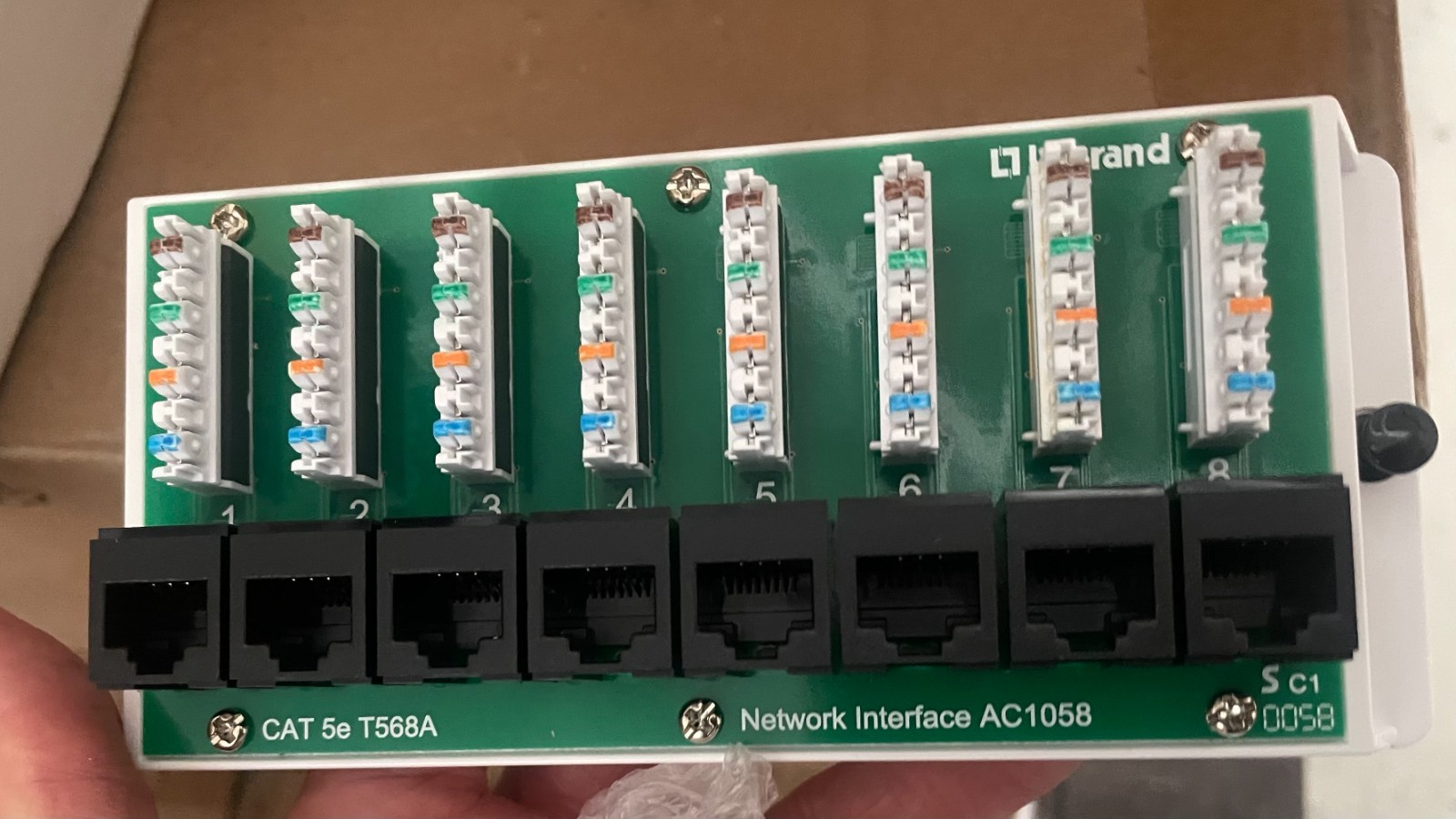 Legrand ON-Q AC1058 8 Port Cat5e Ethernet (RJ-45) Network Interface Module