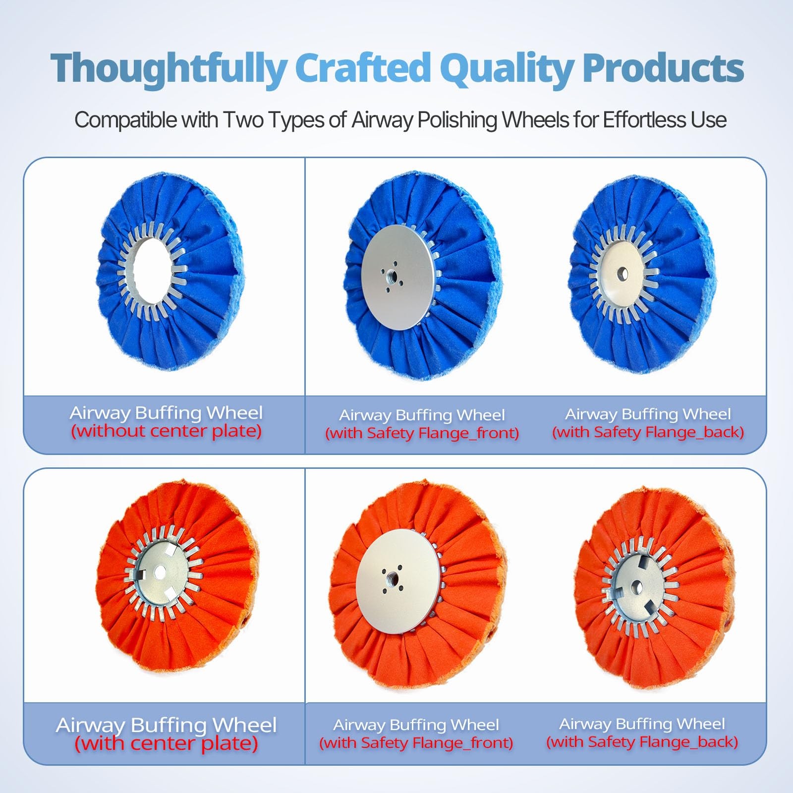 Neeki Aluminum Insertable Self-Clamping Safety Flange for Airway Buffing & Polis