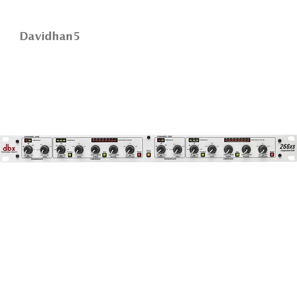 DBX 266XS 2-Channel Compressor/Gate Rack Mount Pro Audio Dynamics Processing New