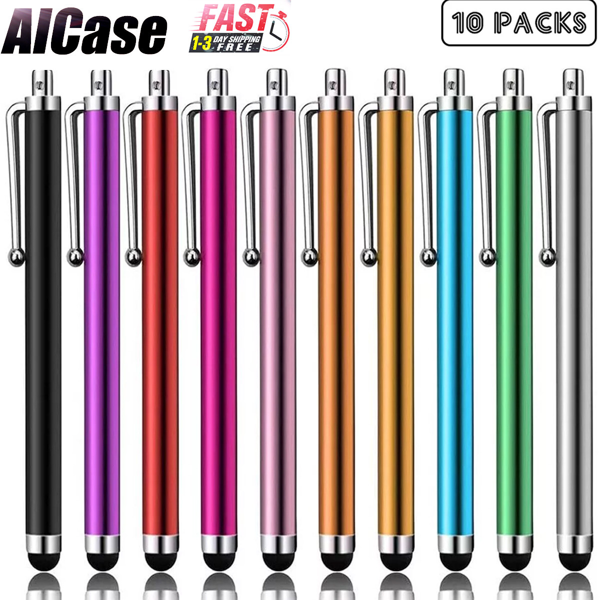 Universal 10pcs Metal Stylus Pen Touch Screen For Cell Phone Tablet iPod iPad PC