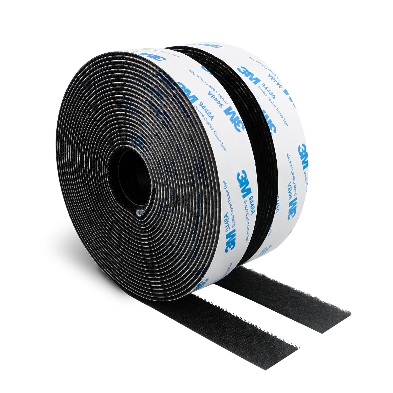 3M Hook and Loop Self Adhesive Tape 1" x 20Ft (240 Inch) 9448A Sticky Back In...