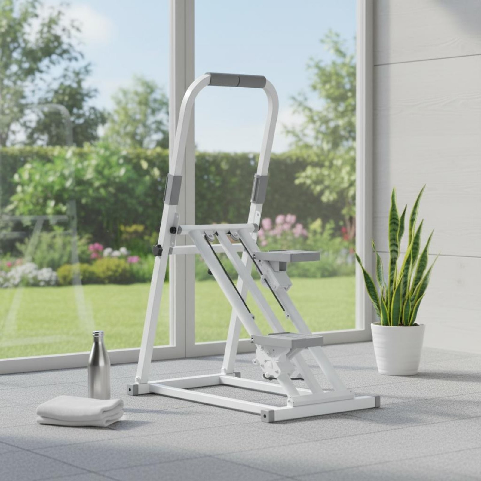 Stair Climber Machine Adjustable Slope Stair Stepper Calorie Counting for Home
