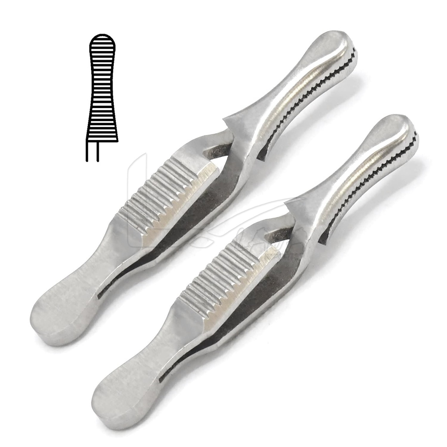 2Pc Dieffenbach Serrefine Debakey Bulldog Clamp 1.5" Straight Atraumatic Forceps