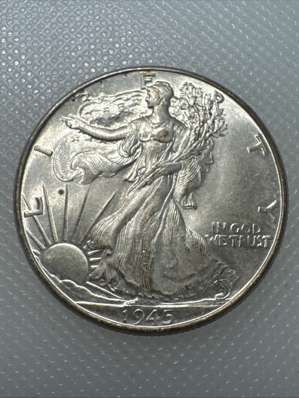 1945 walking liberty half dollar M4