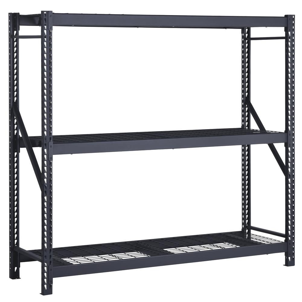 Performax 77"W x 72"H x 24"D 3-Tier Heavy-Duty Steel Shelving Unit