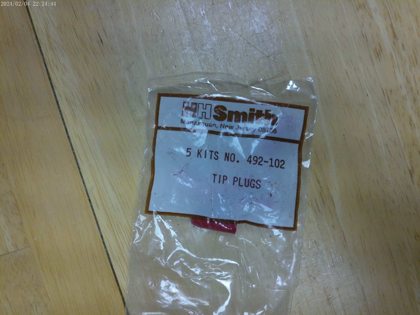 LOT/5 HH SMITH 492 RED PHONE TIP PLUG,NOS