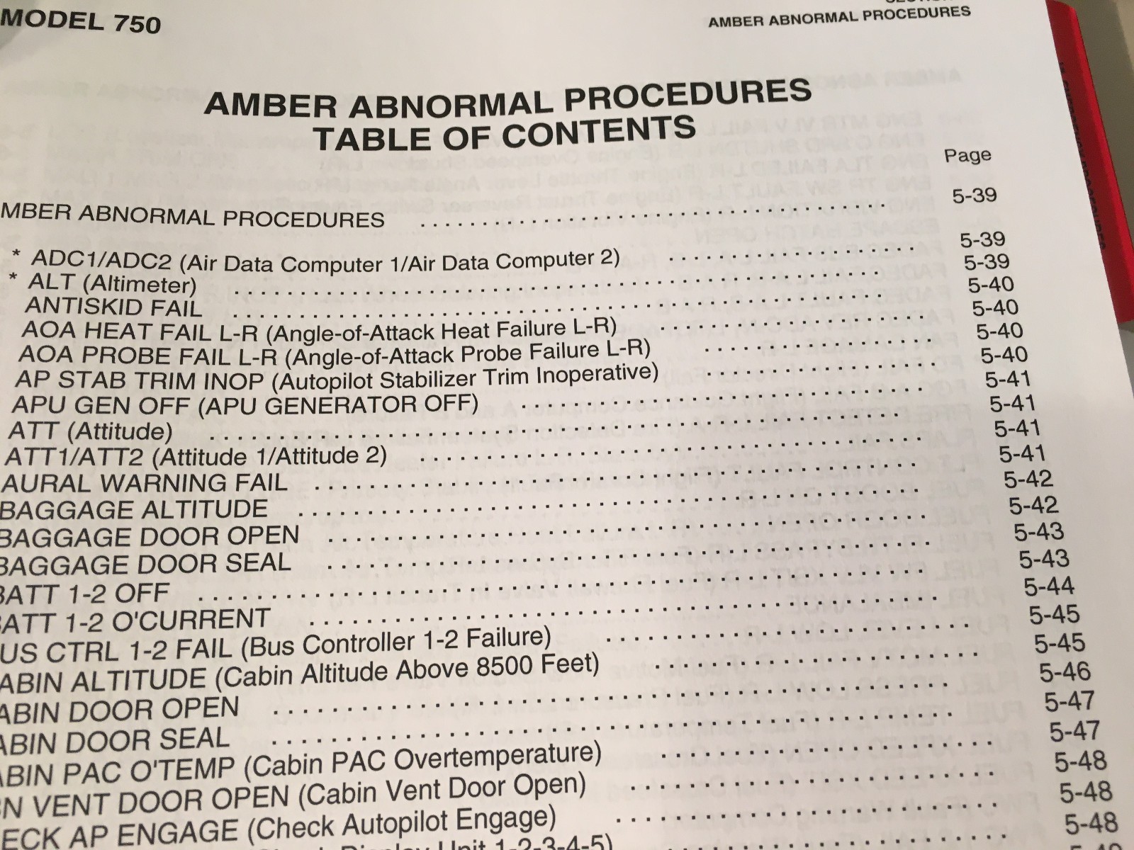 Citation X, Model 750 Operating Manual