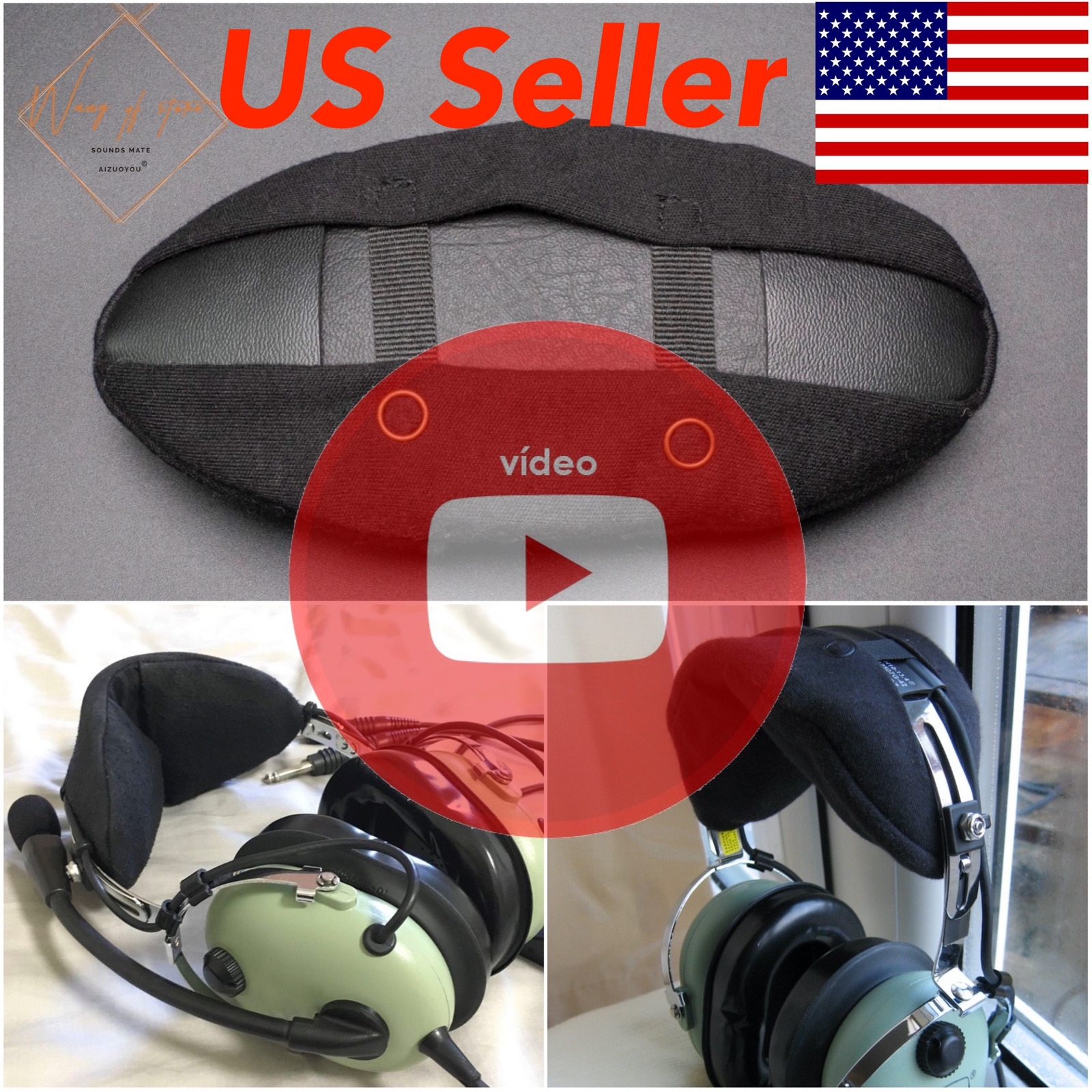 Double Foam Headband Cushion Pad For David Clark H10 Series Aviation Headset