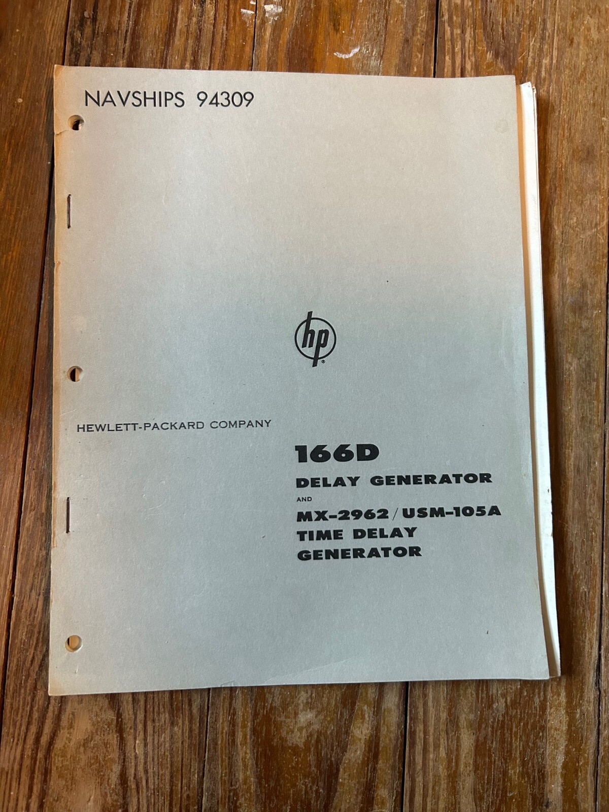 ORIGINAL HP 166D Delay Generator & MX-2962 / USM-105A NAVSHIPS 94309 W/Change 1