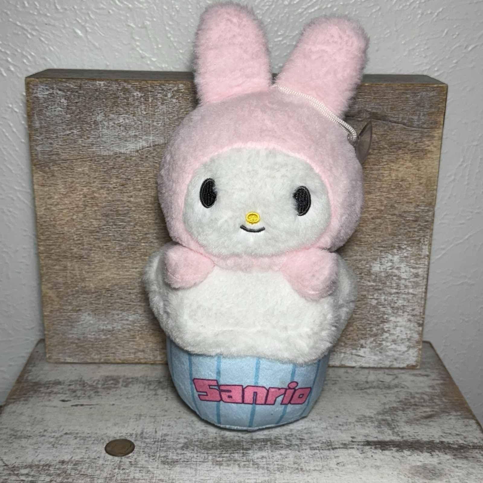Sanrio My Melody Plush With Cupcake Window Clinger With Suction Cups 10"