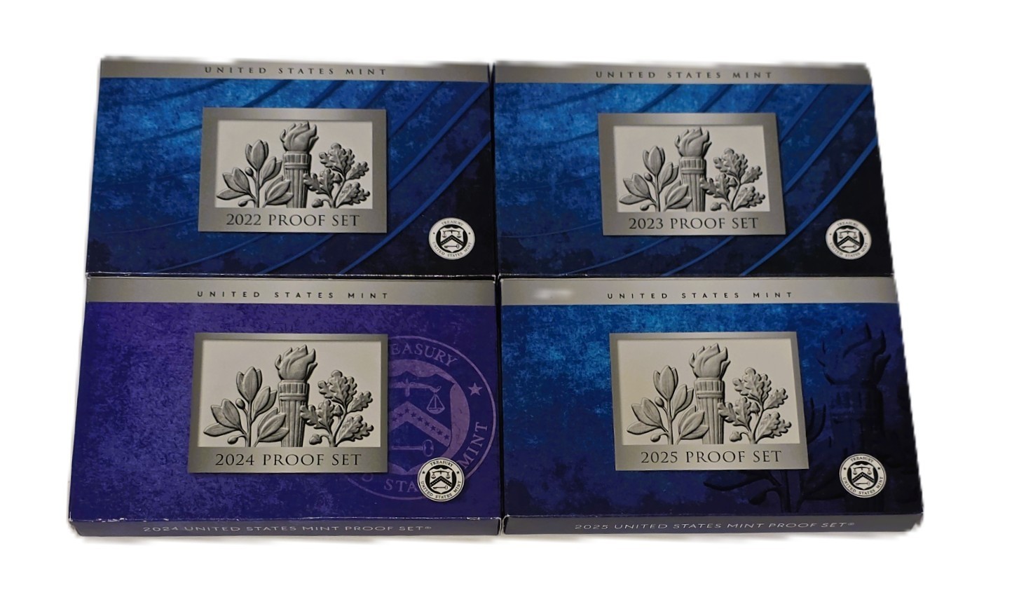 2022 2023 2024 2025-S US MINT PROOF SETS (4) AWQ COMPLETE ALL 40 COIN WITH COA'S