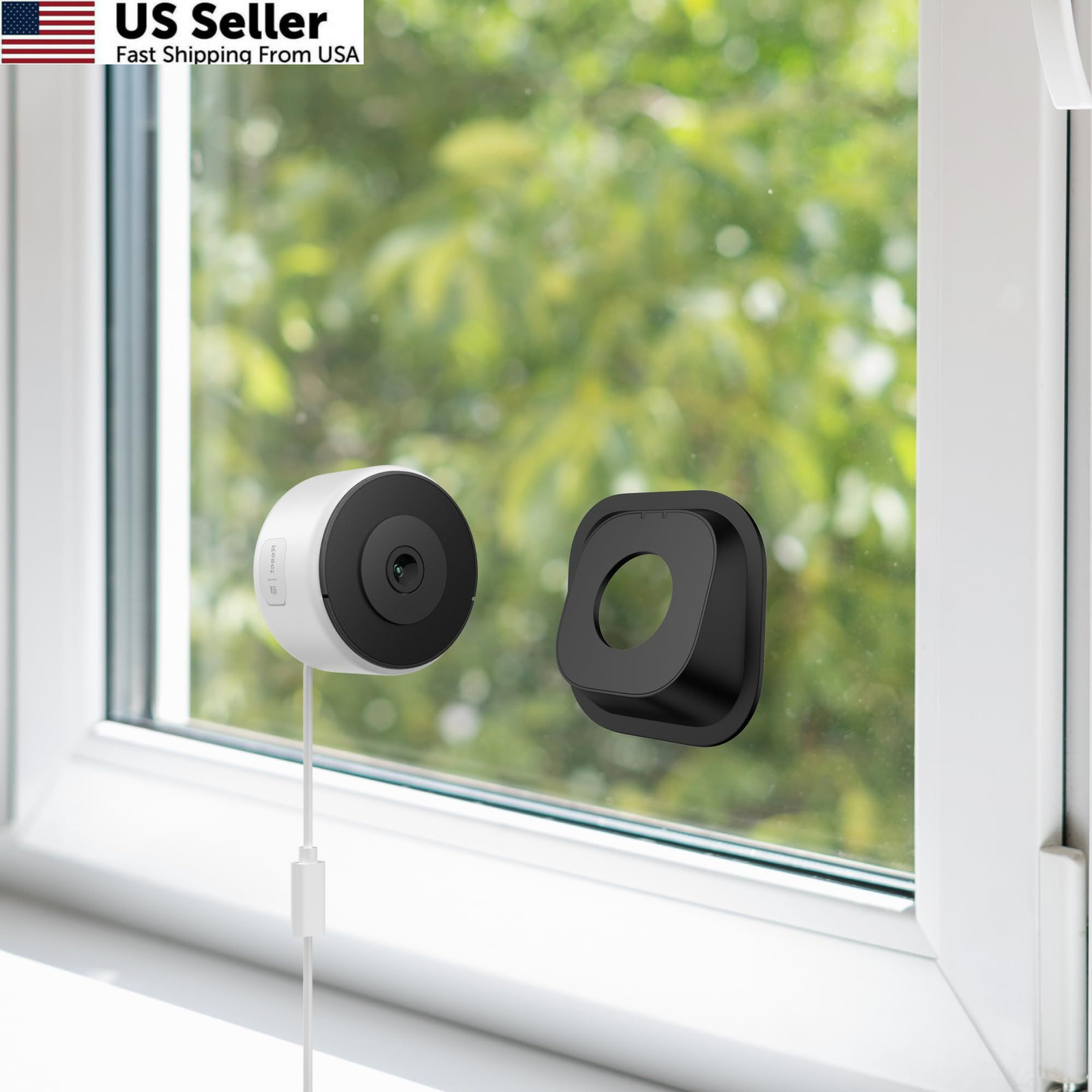 Luna 3MP 2K Window Camera, 2.4GHz & 5GHz WiFi6 Indoor Cameras for Home...