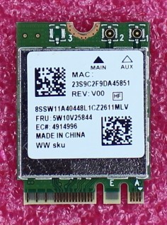 5W10V25844 - L35282-002 Lenovo RTL8852BE M2 Wireless Card