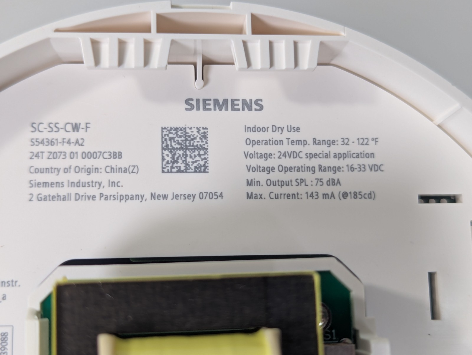 Siemens SC-ST-CW-F Fire Alarm