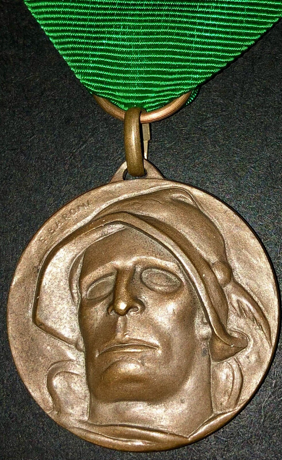 Original 1931 WW2 Italian Alpini Medal Award Uniform Insignia Badge Field Gear