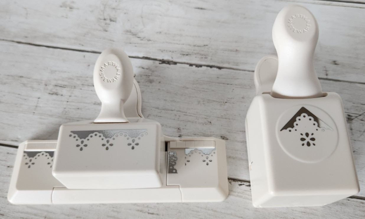 Martha Stewart Eyelet Lace Trim Border Set Hole Punch Accent