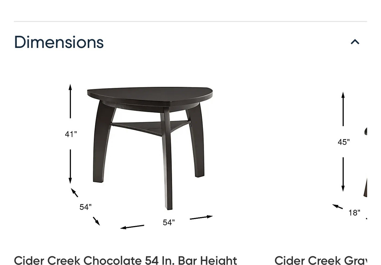 ROOMS TO GO modern dining room set table 4 chairs