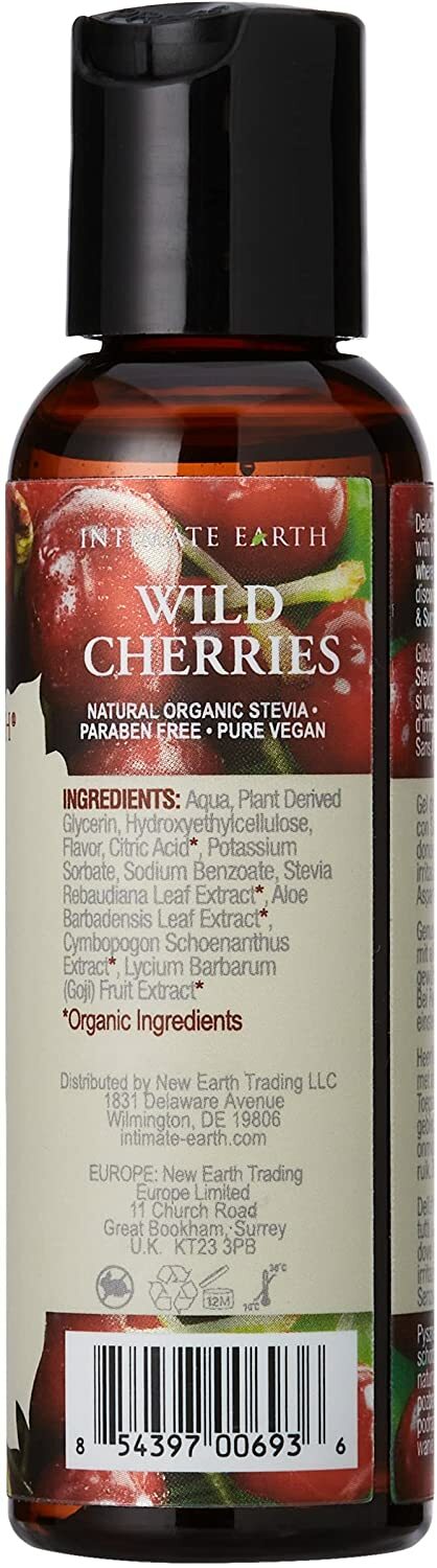 Intimate Earth Natural Flavors Glide Wild Cherries 2 Oz