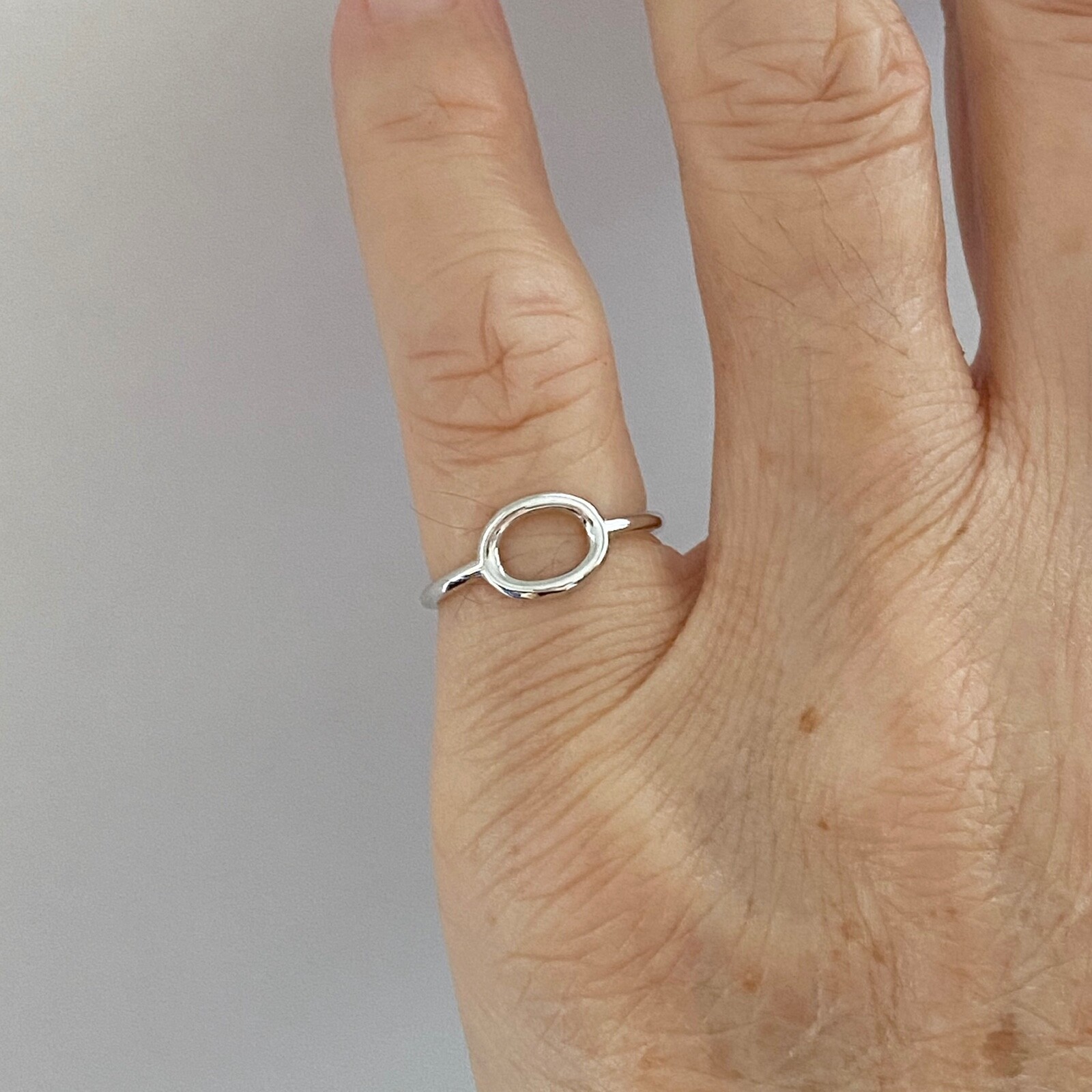Sterling Silver Open Circle Toe Ring, Halo Ring, Silver Ring, Boho Ring