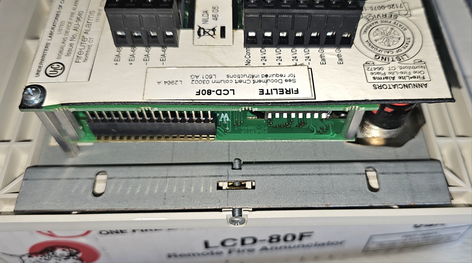 Fire-Lite LCD-80F fire alarm annunciator