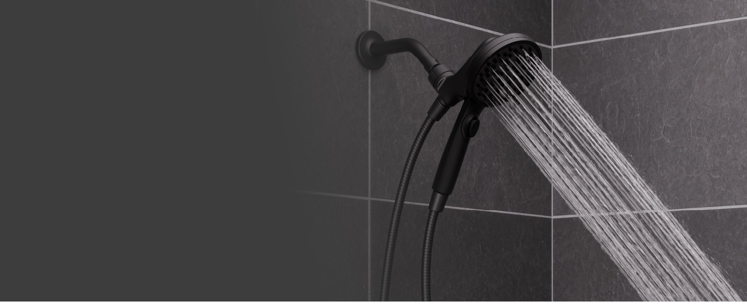 HydroFuse Handheld Shower Head with Magnetic Docking 6-Function High Pressure
