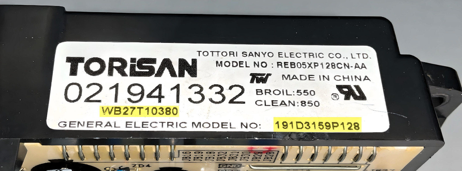 GE Oven Control Board - WB27T10380 | 191D3159P128
