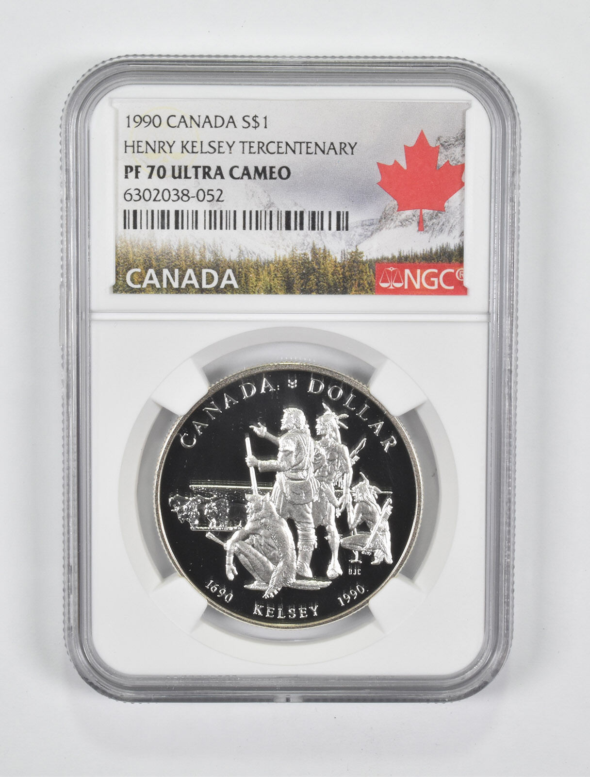 1990 Canada 1 Dollar Silver Henry Kelsey Tercentenary PF70 NGC