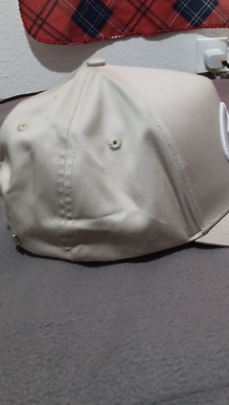 Ghost Beige Snapback Baseball Hat Adjustable 65% Polyester 35% Cotton