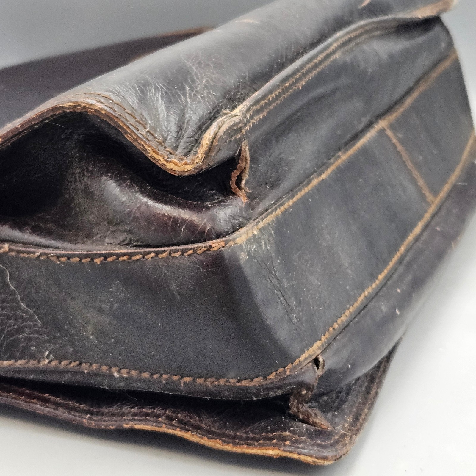 Vintage Dolce & Gabbana Black Leather Briefcase