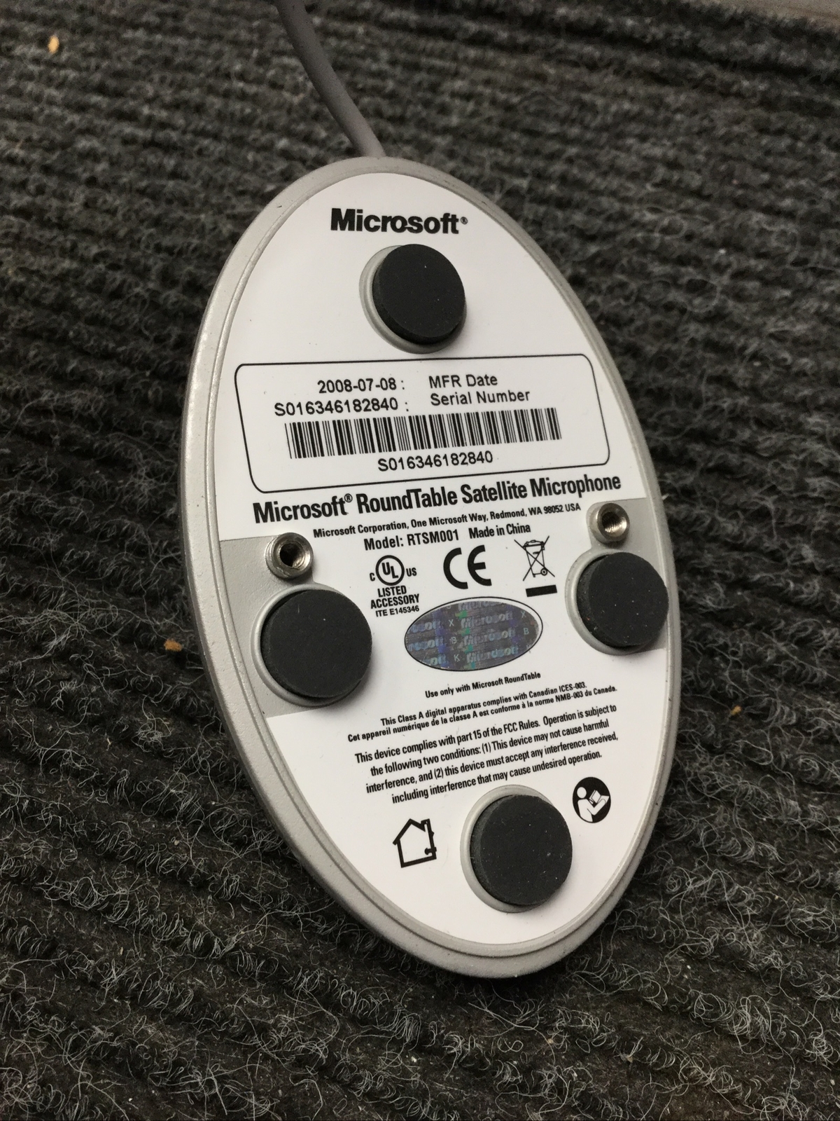 New Microsoft RoundTable Satellite Microphone RTSM001
