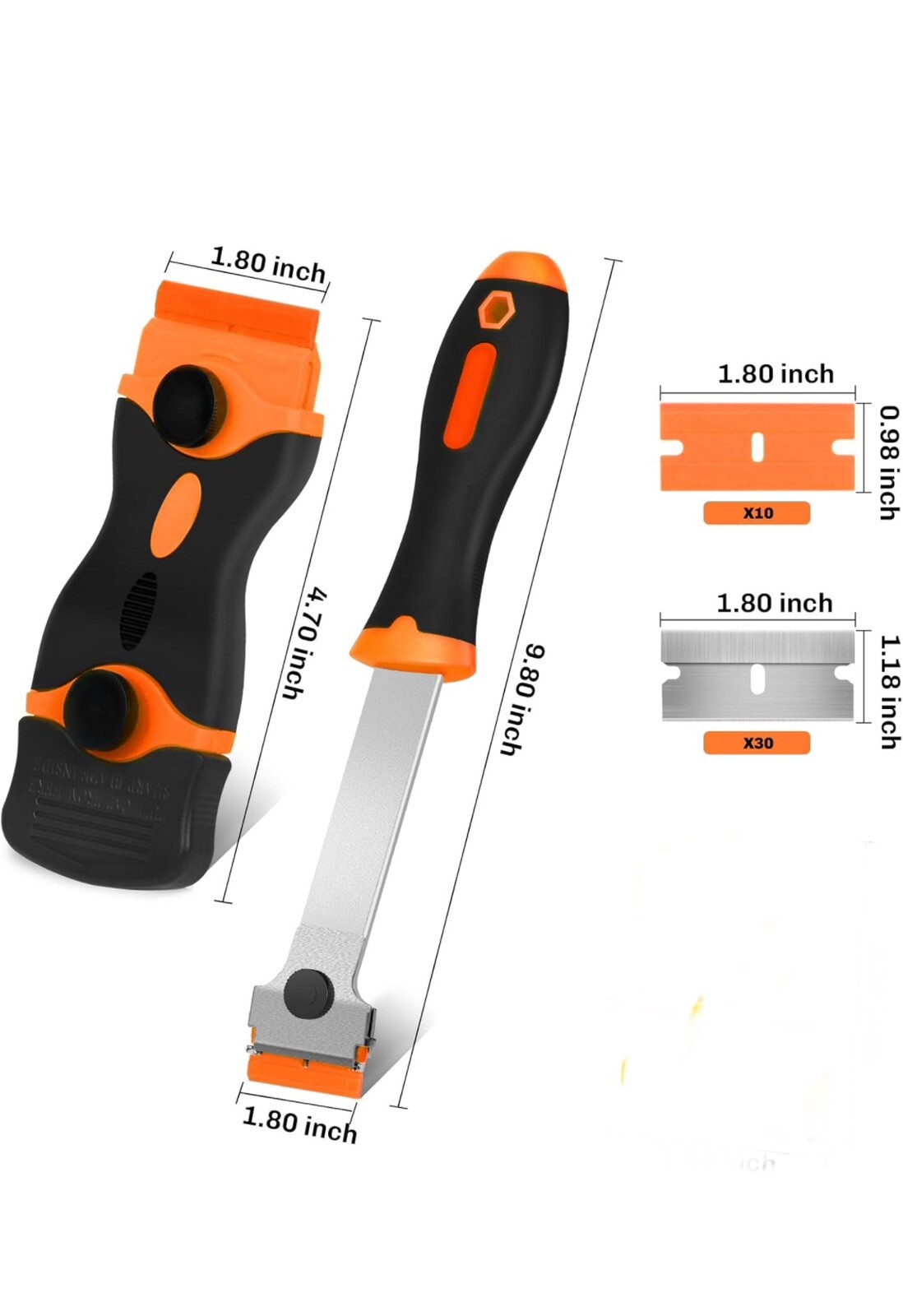 Razor Blade Scraper 2 Pcs Razor Scraper Tool For Removing Label Registration Sti
