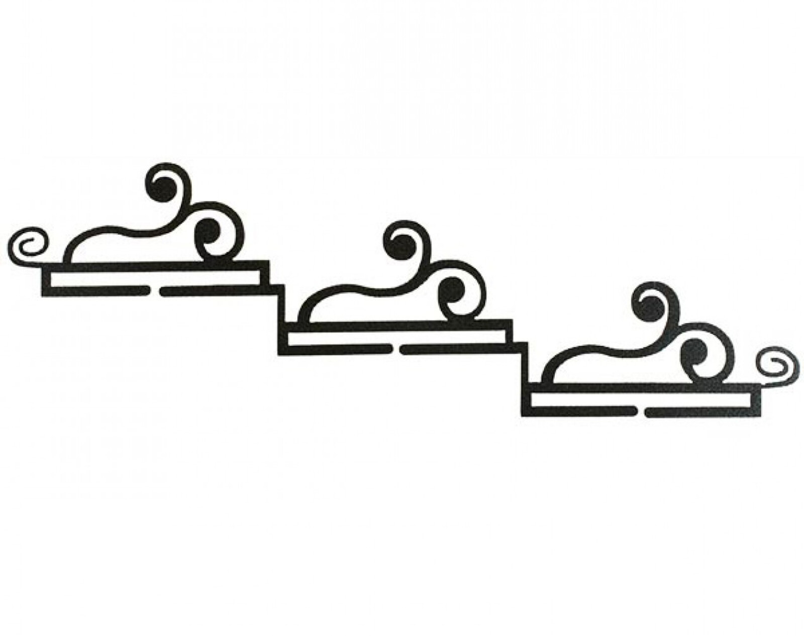 Classic Motifs 23 Inch Scroll Triple Tic Charcoal Craft Holder