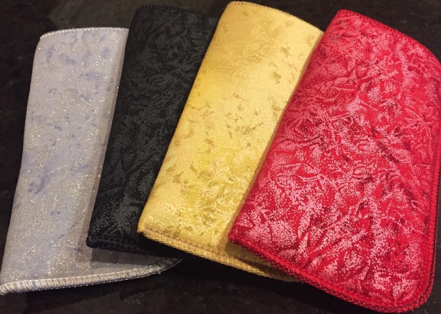 Women's Soft Slip In Eyeglass Case-Lt Gray Black Yellow  Rouge Red Semi-statin