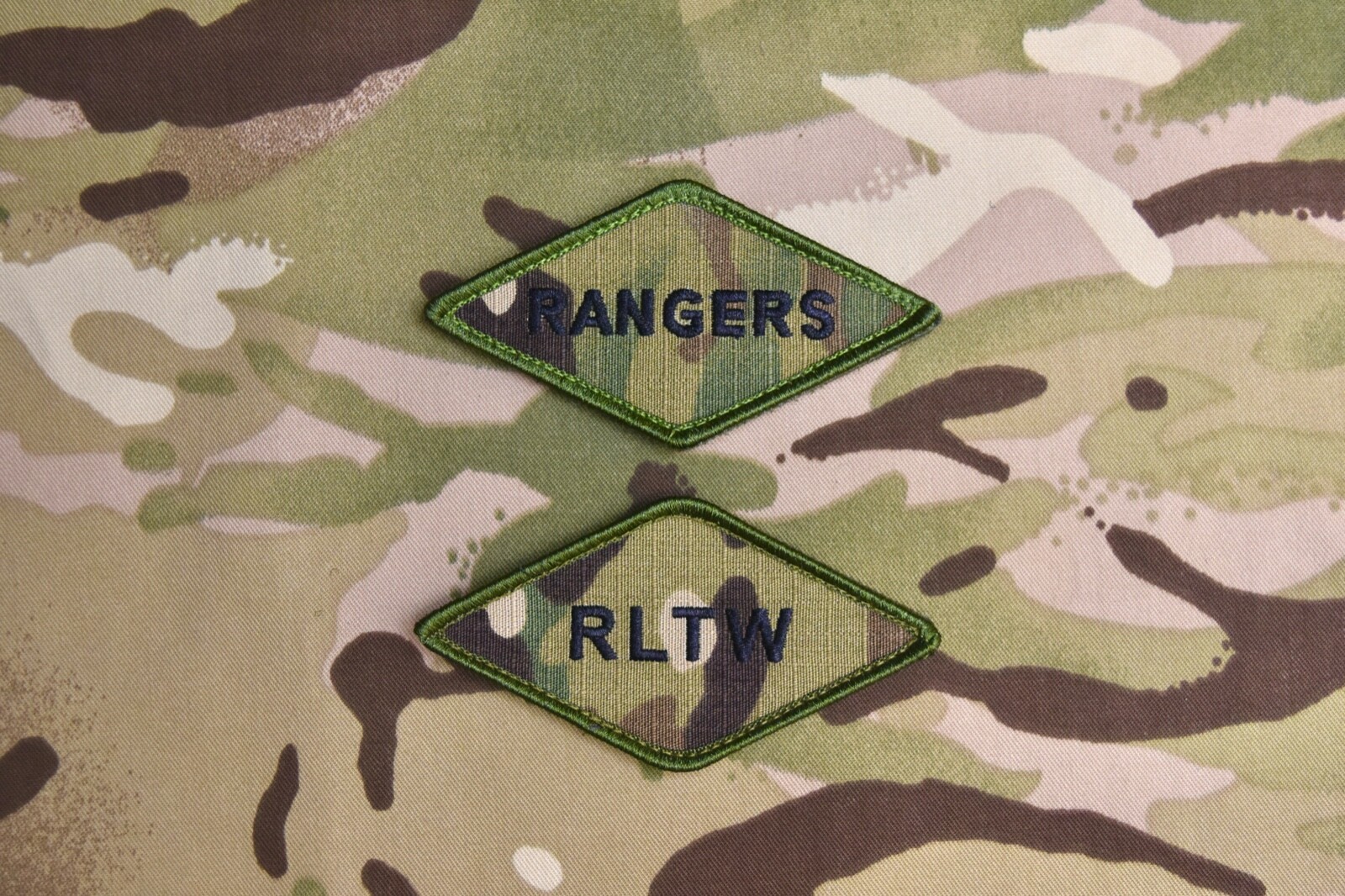 Multicam RANGERS RLTW Diamond Uniform Patch Set 75th Ranger Regiment Sua Sponte