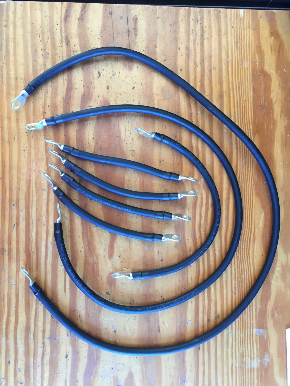 EZGO TXT 36V Golf Cart 4 Gauge #4 Welding Wire Battery Cable HD 1994 and up 7set