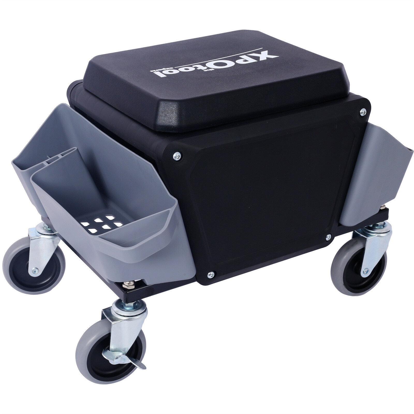 Garage Stool with Wheels Rolling Creeper with Soft Rubber Cushion Seating