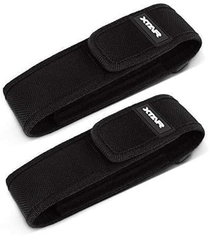 2-Pack Flashlight Pouch Holster Holder for 5"-6.5" Flash Light Compatible with F