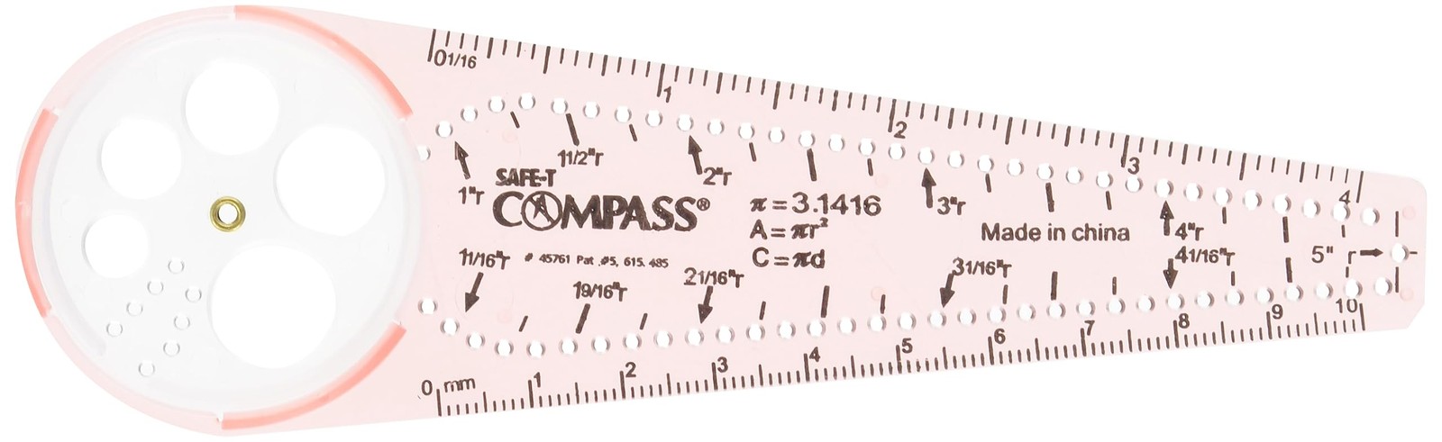 Learning Resources SAFE-T Compass, Orange, Blister Card, Classroom 6" Length
