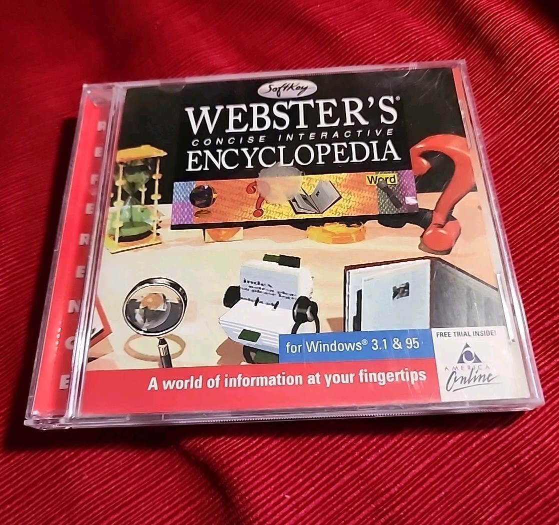 Webster's Concise Encylopedia CD-ROM Windows 3.1 & 95 computer PC