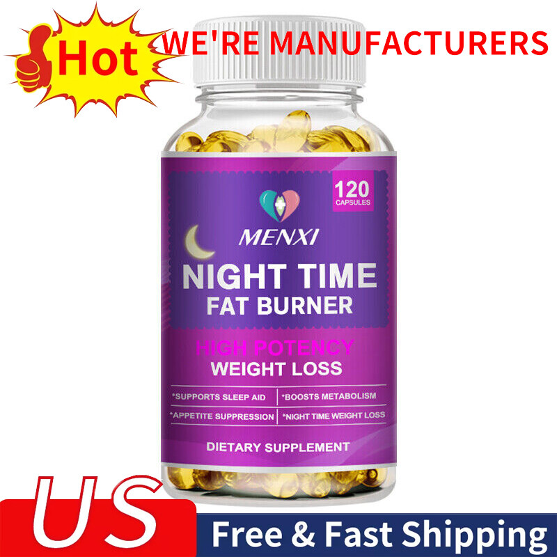 Night Slim Capsules - Sleep Fat Burner & Cortisol Control with Melatonin Blend
