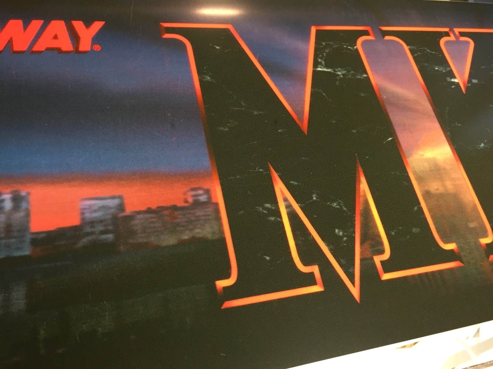 Mortal Kombat 3 Arcade Marquee 25" x 7.5"