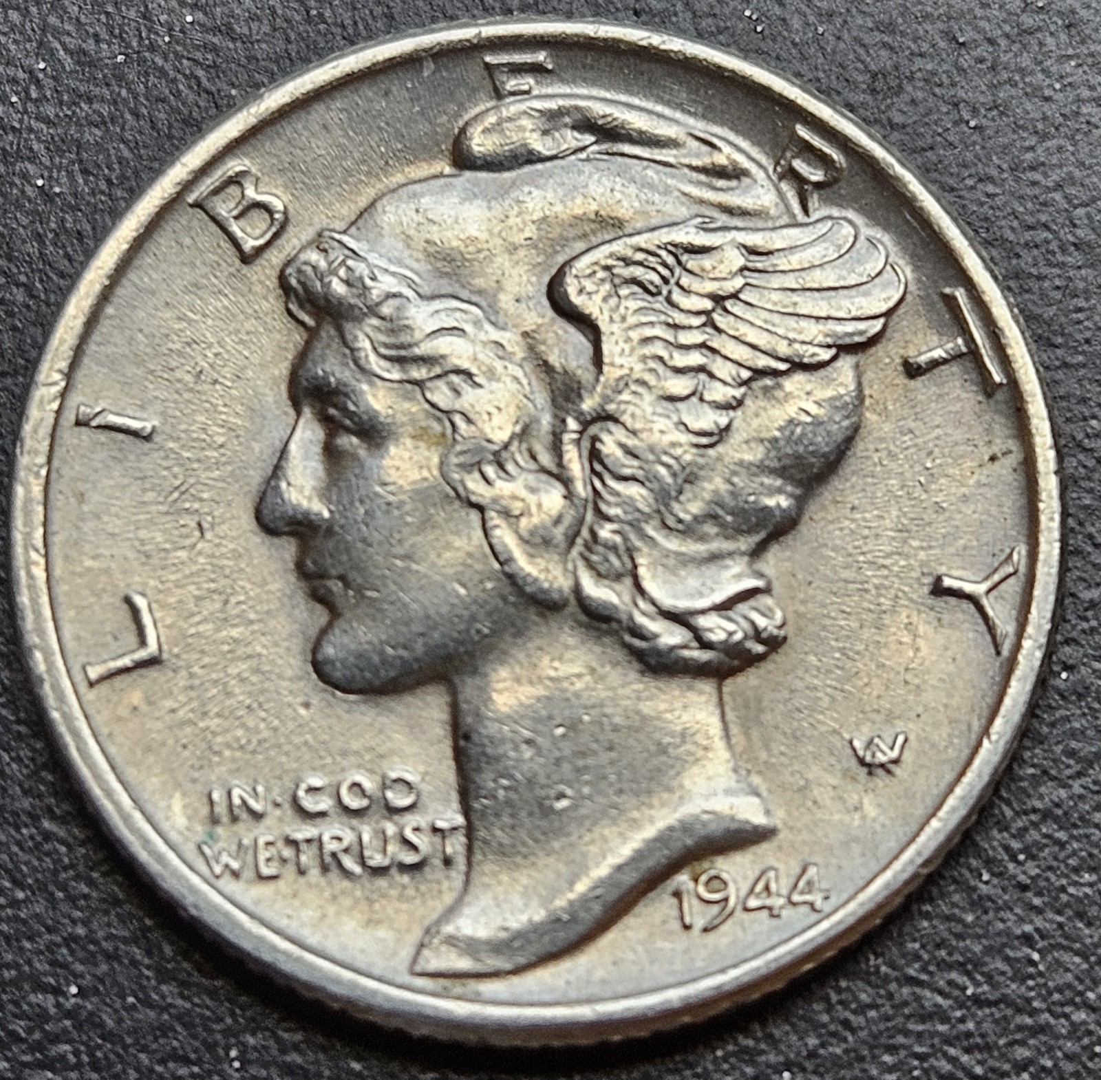 1944 Mercury Silver Dime    Free Shipping